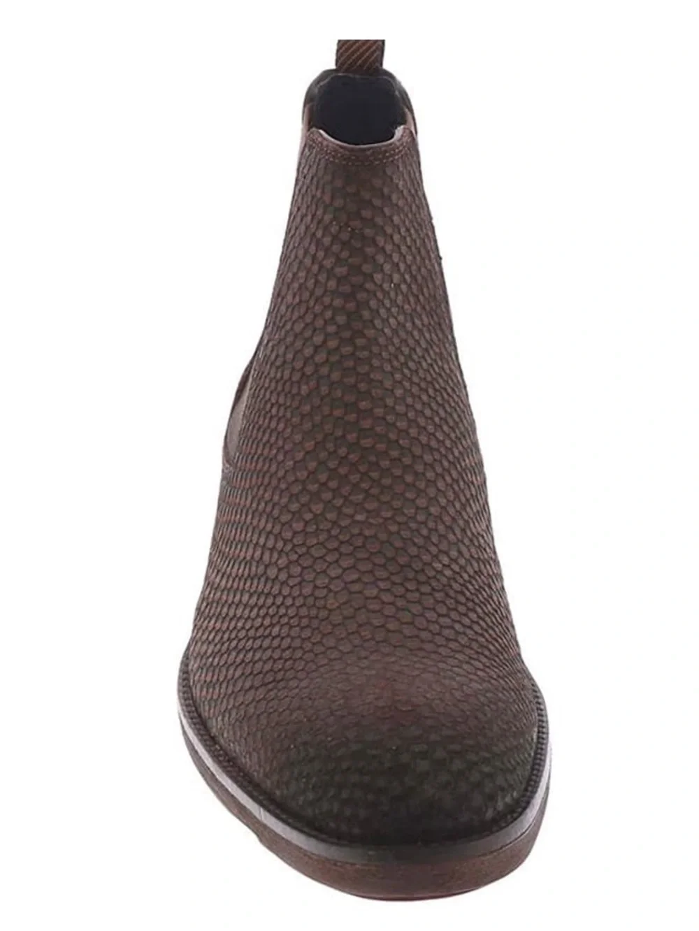 Stacy Adams Kayden Python Print Suede Brown Chelsea Boot Sz 11 BNWB